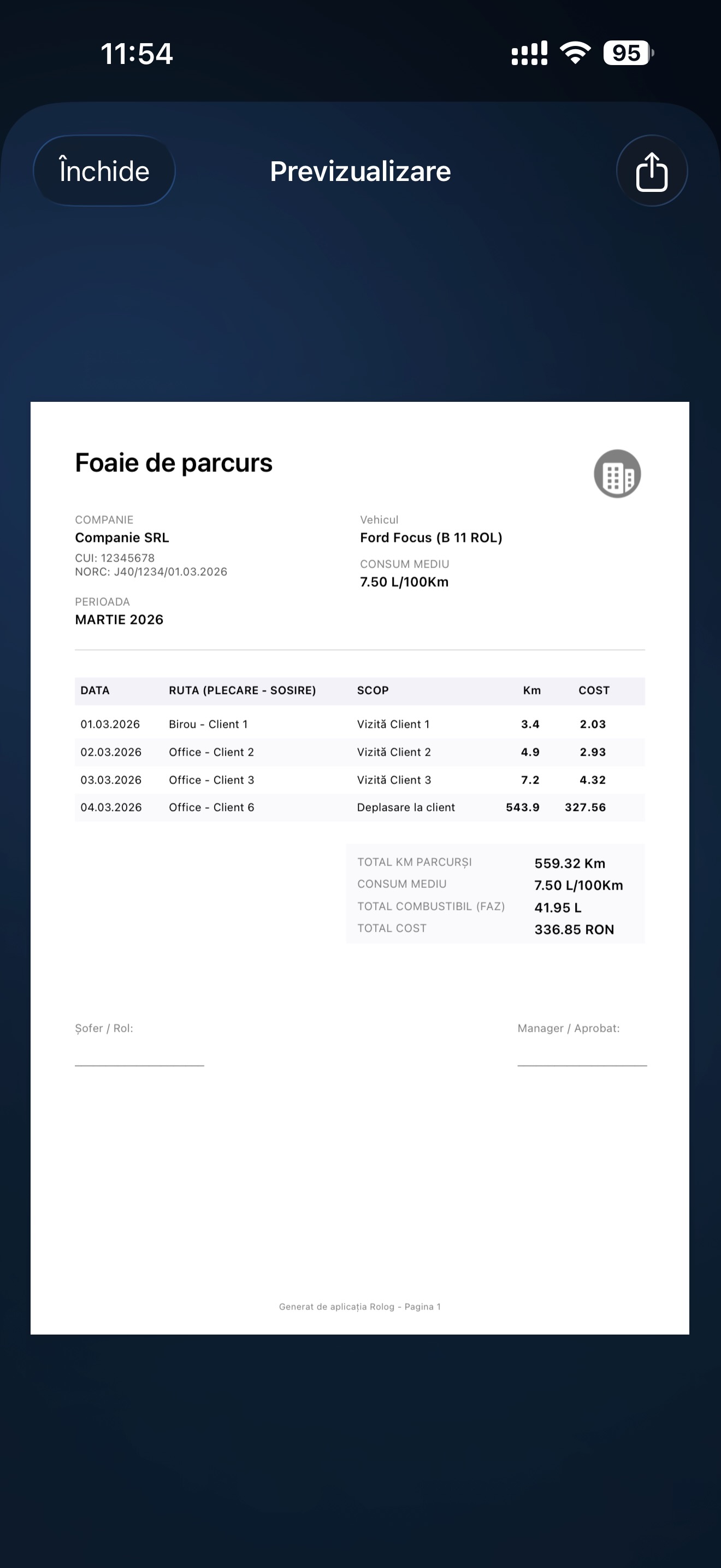 Rolog - Foaia de parcurs PDF